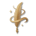 Faith On The Page gold quill brand logo