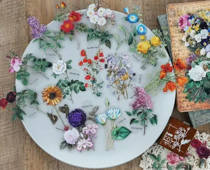decorative flower stickers for water bottle